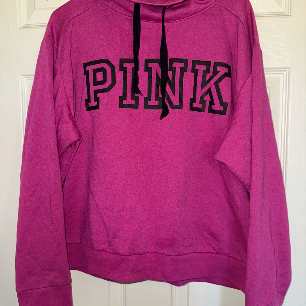 PINK Victoria's Secret Fuchsia Cowl neck Hoodie